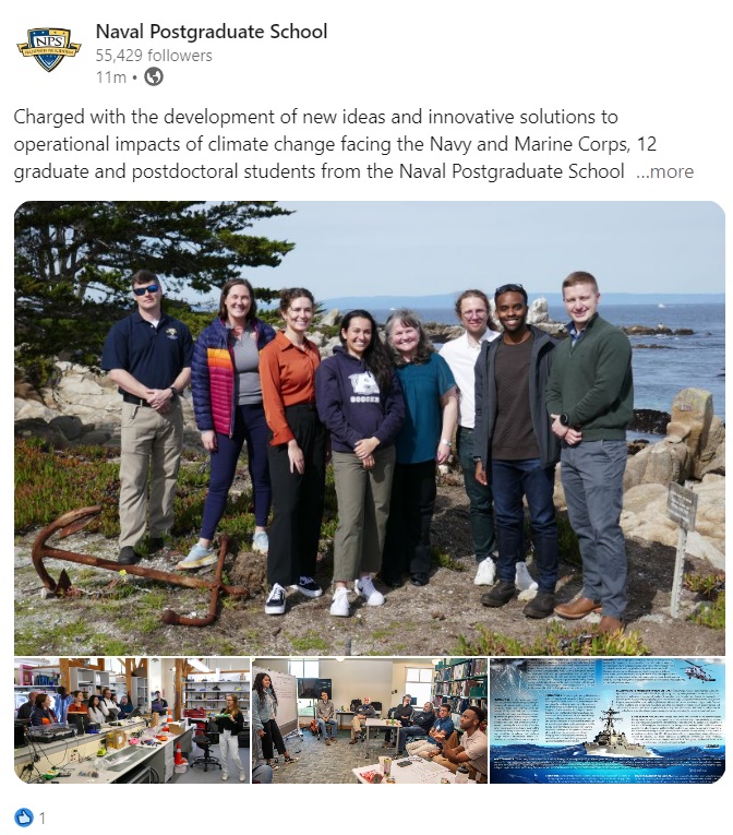 Inagural NPS and Stanford Climate Security Fellows