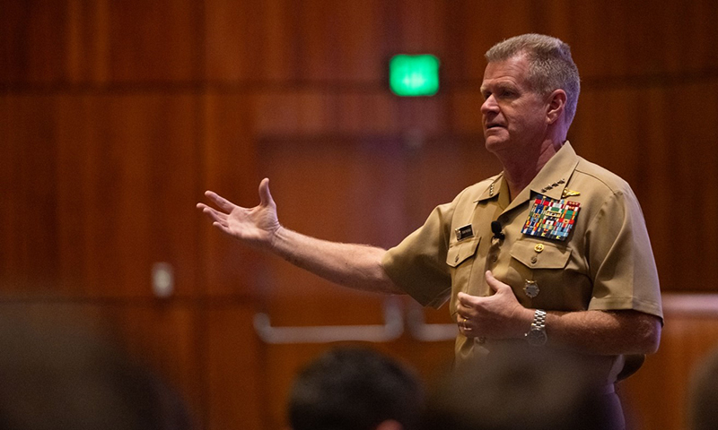 INDOPACOM Commander Visits NPS, Discusses Strategic Challenges, Technological Innovation